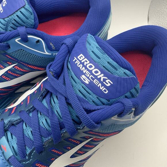 Brooks Transcend 5 Women’s Running Shoes Sz 9 Blue GuideRails Stability Support - Picture 3 of 9